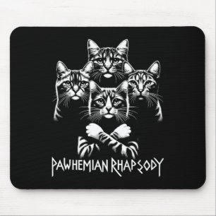 Retro Cat Rock Music Concept Band Men Kids Women F Mousepad