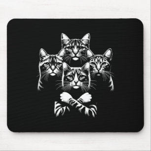 Retro Cat Rock Music Concept Band Men Kids Women F Mousepad