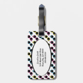 Retro Cat Sonnenbrille Muster Gepäckanhänger (Rückseite vertikal)