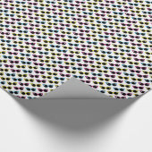 Retro Cat Sonnenbrille Muster Geschenkpapier (Ecke)