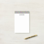 Retro Cat Sonnenbrille Muster Personalisiert Post-it Klebezettel (Auf Schreibtisch)