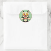 Retro Cat Sticker (Tasche)