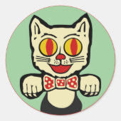 Retro Cat Sticker (Vorderseite)