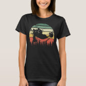 Retro Cat Sunset Hammock T-Shirt (Vorderseite)