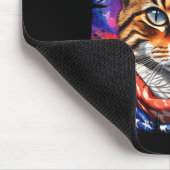 Retro Cat Usa American Flag Kitten Kitty Lover 4. Mousepad (Ecke)