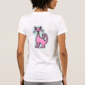 Retro Cat -V 2 - (FR & BK) T-Shirt (Rückseite)