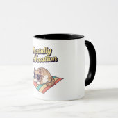 Retro Cat Vacation Brain Color Inside Mug Tasse (VorderseiteRechts)