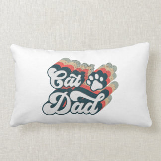 Retro Cat Vater, Cat Vater Sublimation Design Lendenkissen