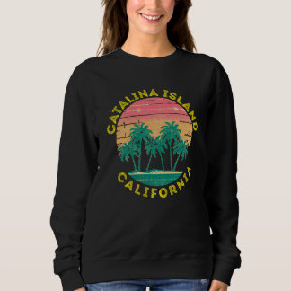 Retro Catalina Island Vacation Souvenir Palm Tree Sweatshirt