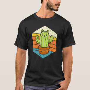 Retro Catcus Cactus Cat Pflanze for Men Women Gard T-Shirt