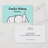 Retro Catering Bäckerei Konditorei Koch Rolling Bu Visitenkarte (Vorne/Hinten)