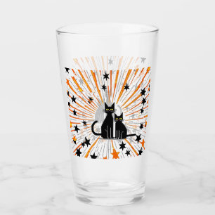 Retro Cats & Atomic Sternexplosion Modernes Mittel Glas