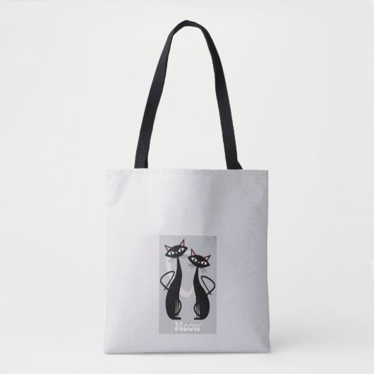 Retro Cats Funny Tote Bag - Playful & Stylish Tasche (Vorderseite)