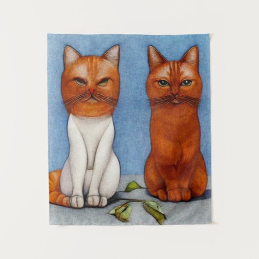 Retro Cats MIx Wandteppich (Vorderseite)