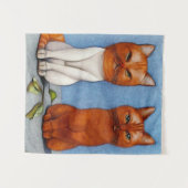 Retro Cats MIx Wandteppich (Vorderseite (Horizontal))