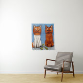 Retro Cats MIx Wandteppich (Beispiel)