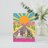 Retro Cats on Vacation Nehmen Sie eine Road Trip Postkarte (Stehend Vorderseite)