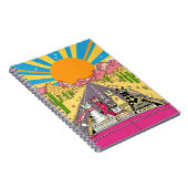 Retro Cats on Vacation Take a Road Trip Notizblock (Rechte Seite)