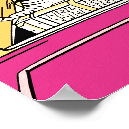 Retro Cats on Vacation Take a Road Trip Poster (Ecke)