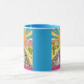 Retro Cats on Vacation Take a Road Trip Tasse (Zentrum)