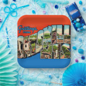Retro Catskill Berge Pappteller (Party)