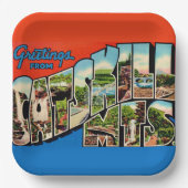 Retro Catskill Berge Pappteller (Vorderseite)
