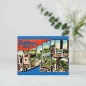 Retro Catskill Berge Postkarte (Stehend Vorderseite)