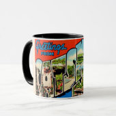Retro Catskill-Berge Tasse (Vorderseite Links)