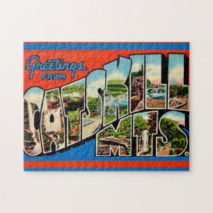 Retro Catskill Gebirge 11x14 Puzzle