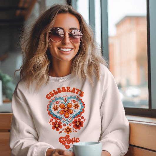 Retro Celebrate Liebe Sweatshirt