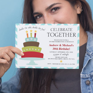 Retro Celebrate Together Geburtstagstorte | Geburt Einladung
