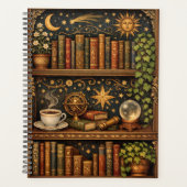 Retro celestial bookshelf book coffee lover planer (Vorderseite)