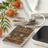 Retro celestial bookshelf book coffee lover schlüsselanhänger (Vorderseite rechts)