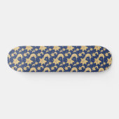 Retro Celestial Skateboard Deck Moon & Stars (Horizontal)