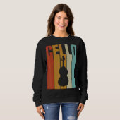 Retro Cello Cool Cello Player Sweatshirt (Vorne ganz)