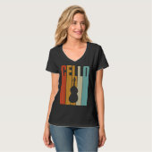 Retro Cello Cool Cello Player T-Shirt (Vorderseite Vollansicht)