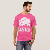 Retro Celtics Basketball Boston City Skyline T-Shirt (Vorne ganz)