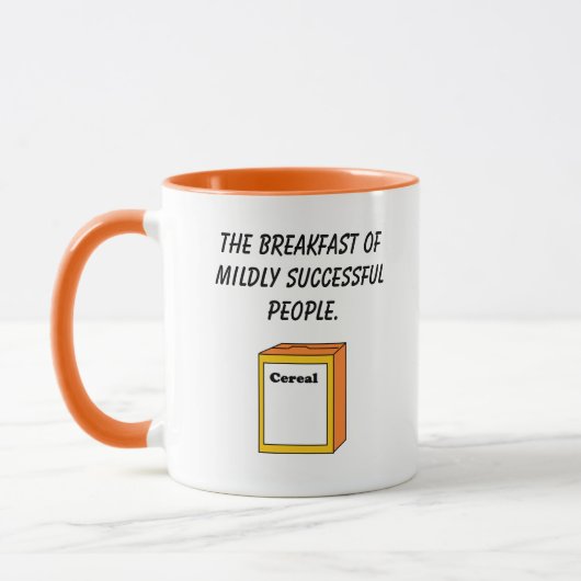 Retro Cereal Box Cartoon, Funny Pop Art Breakfast Tasse (Links)