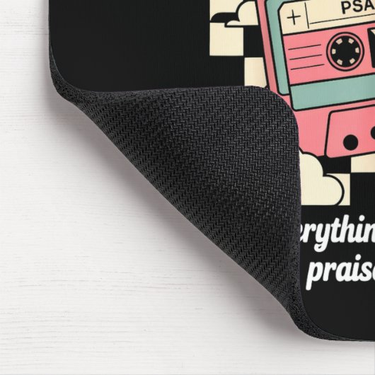 Retro Cette Made To Worship Psalms 150_6 Christian Mousepad (Ecke)