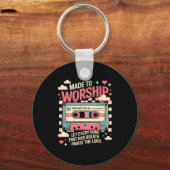 Retro Cette Made To Worship Psalms 150_6 Christian Schlüsselanhänger (Vorderseite)