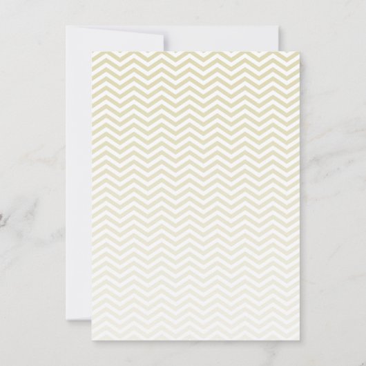 Retro Chalkboard; Beige Zickzack; zig zag Einladung (Rückseite)