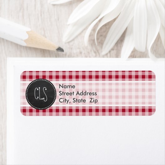 Retro Chalkboard; Carmine Red Gingham; Checked (Insitu)