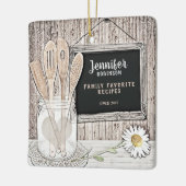 Retro Chalkboard, Mason Jar und Daisy Keramikornament (Links)