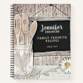 Retro Chalkboard, Mason Jar und Daisy Notizblock (Vorderseite)