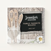 Retro Chalkboard, Mason Jar und Daisy Notizblock (Rückseite)