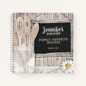 Retro Chalkboard, Mason Jar und Daisy Notizblock (Vorderseite)