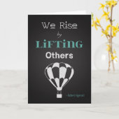 Retro Chalkboard mit Air Balloon für den Boss's Da Karte (Gelbe Blume)