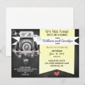 Retro Chalkboard Post Wedding Party Einladung (Vorne/Hinten)