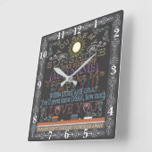 Retro Chalkboard Sie sind meine Sonnenscheinuhr Quadratische Wanduhr (Winkel)