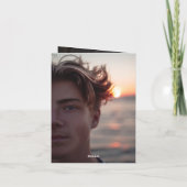 Retro Chalkboard Sketch Foto Graduierung Grad Dankeskarte (Rückseite)